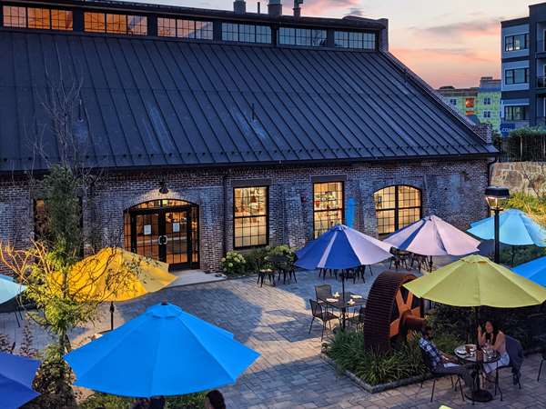 A photo of our patio dining area