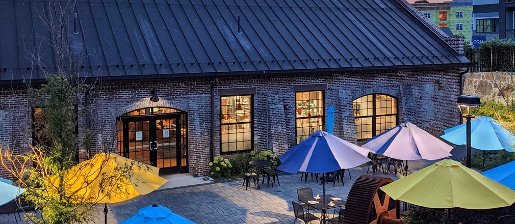 A photo of our patio dining area