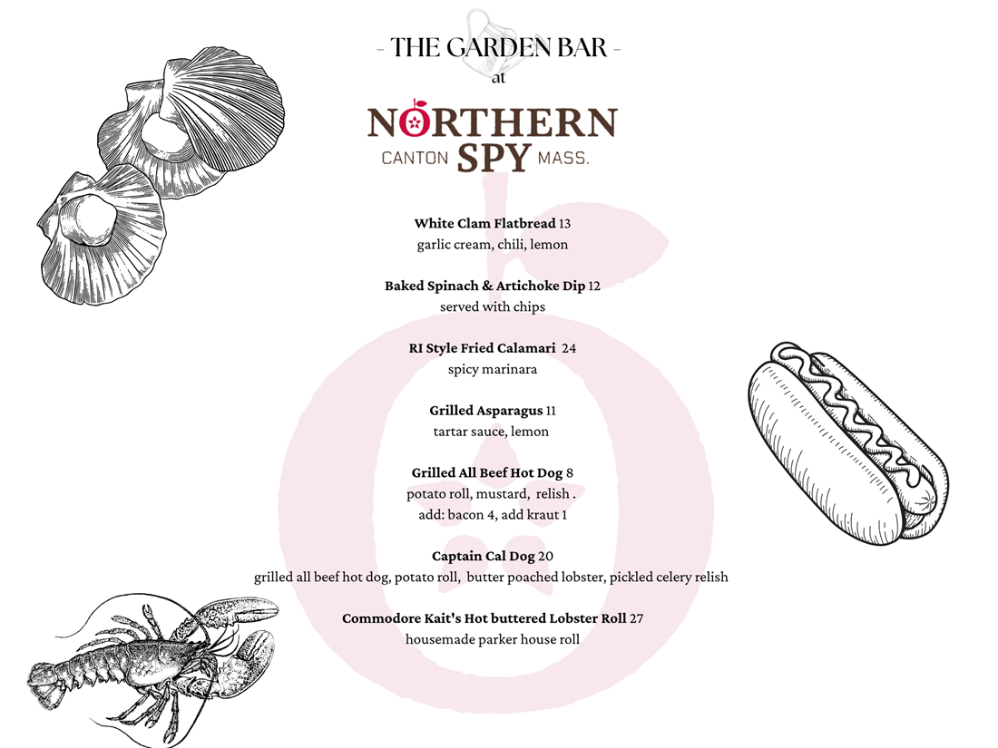 The Garden Bar Menu 7.5.25